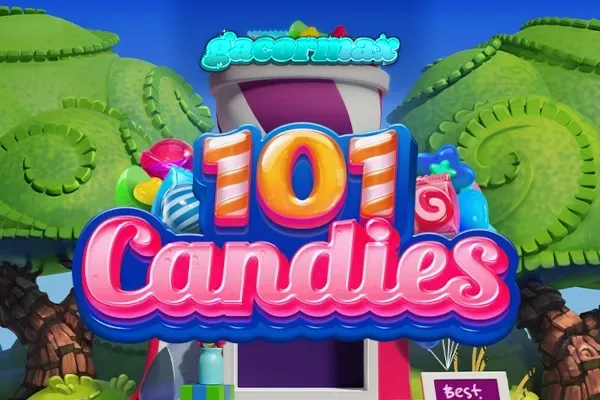 Tampilan visual ceria dari slot 101 Candies dengan tema permen warna-warni